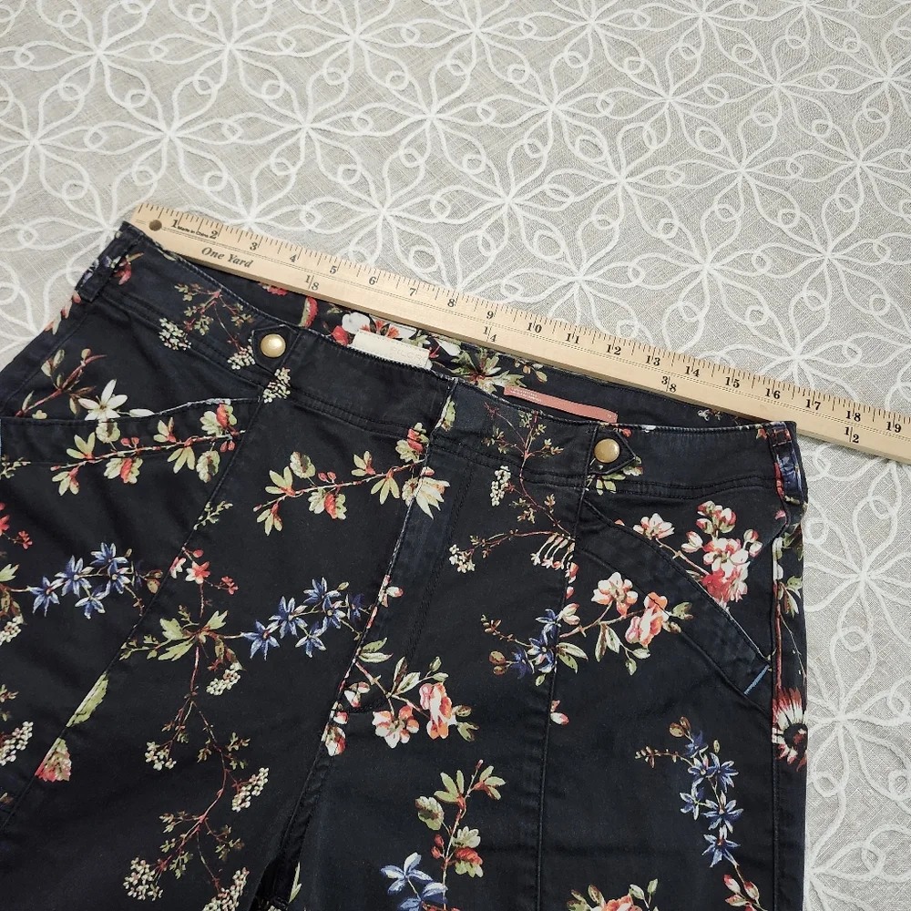 Anthropologie Pilcro The Demilune Floral Print Bootcut Utility Pants - Picture 12 of 16